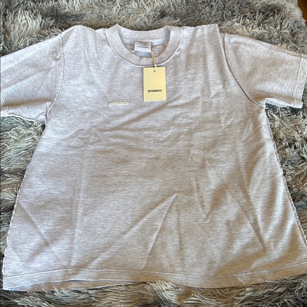 K—Vetements Light Gray  Short Sleeve Tee